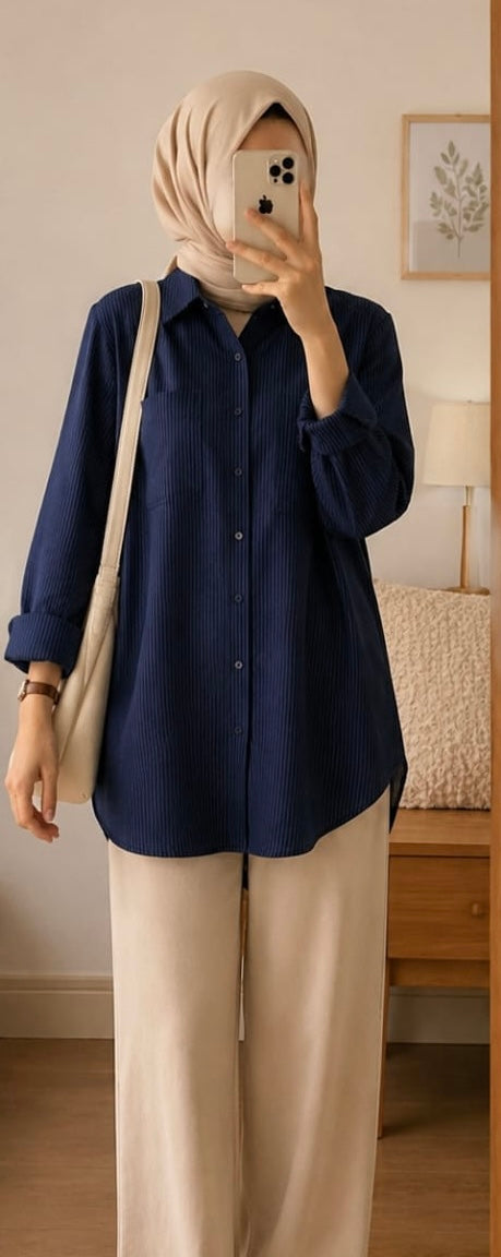 Midnight Blue Button Down Shirt