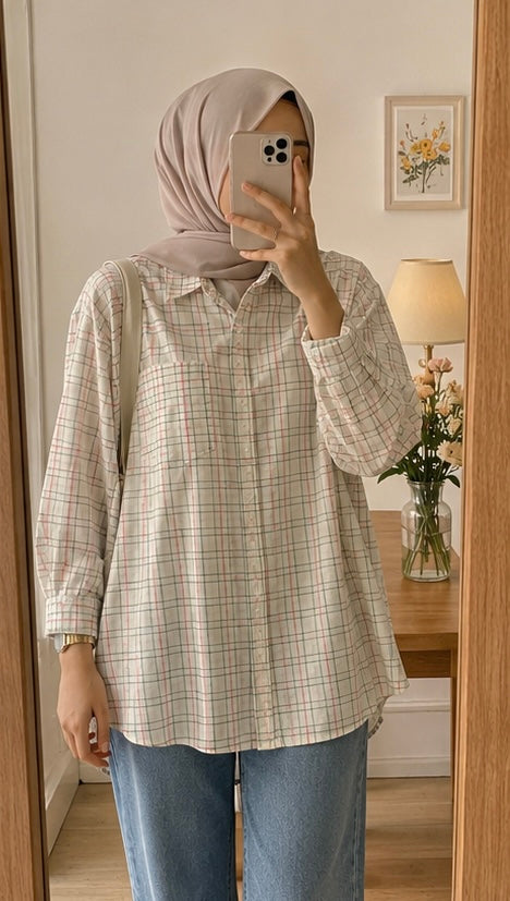 Multibox Oversized Button-Down Shirt