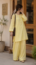 Butter yellow 2-piece farshi set