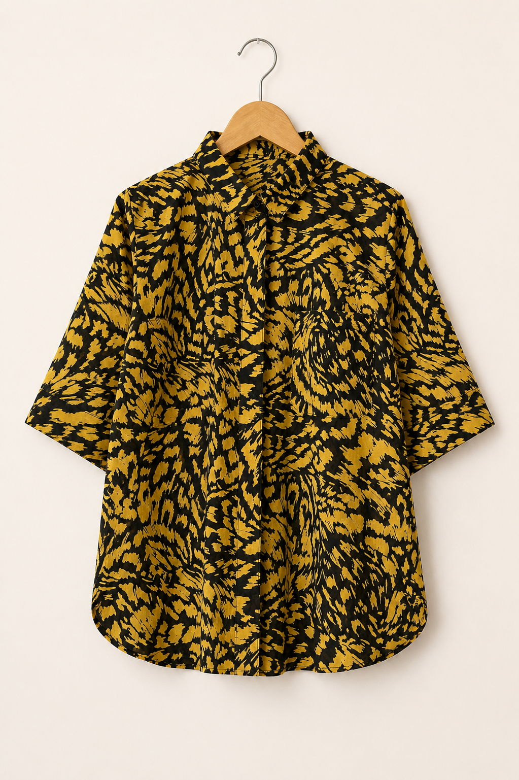Leopard Oversized Button Down Shirt