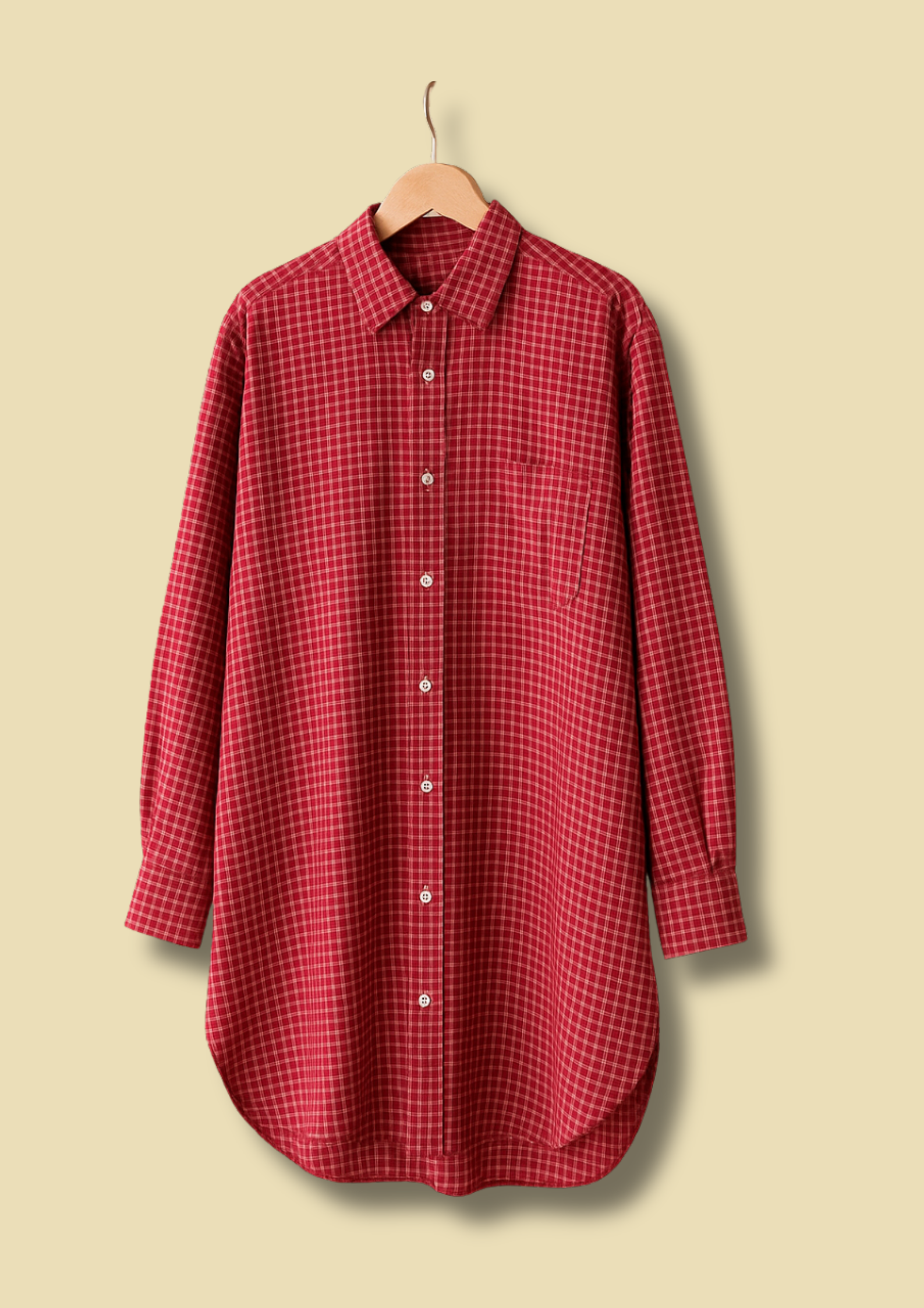 Cherriette Check Oversized Button-Down Shirt