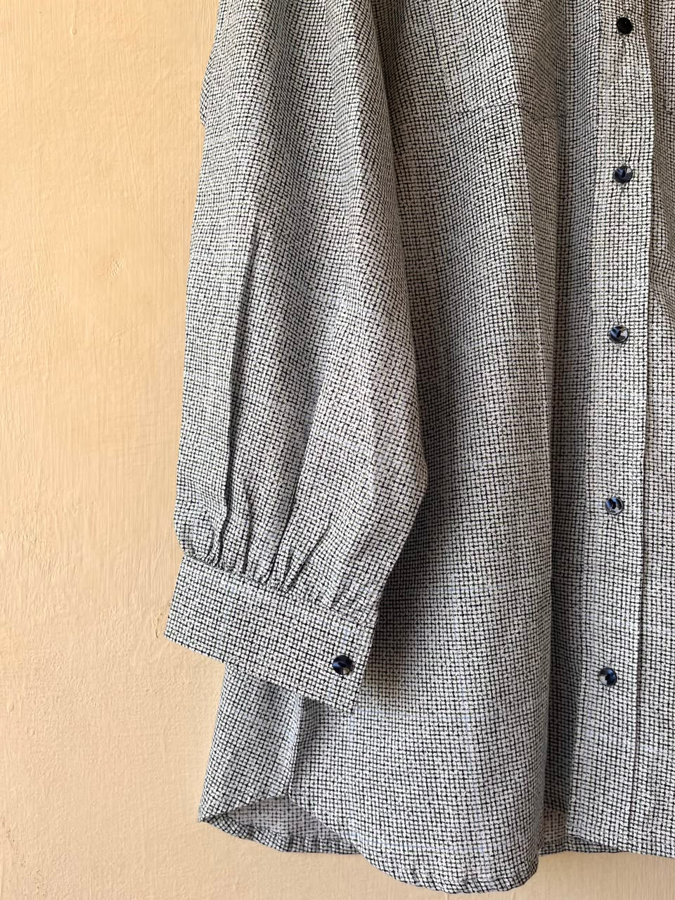 Classic Grid Oversized Button Down Shirt